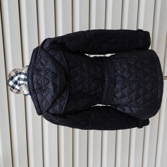 BURBERRY SHORT FINSBRIDGE NOVA CHECK LINED HOODED JACKET COAT - Picture 5 of 11